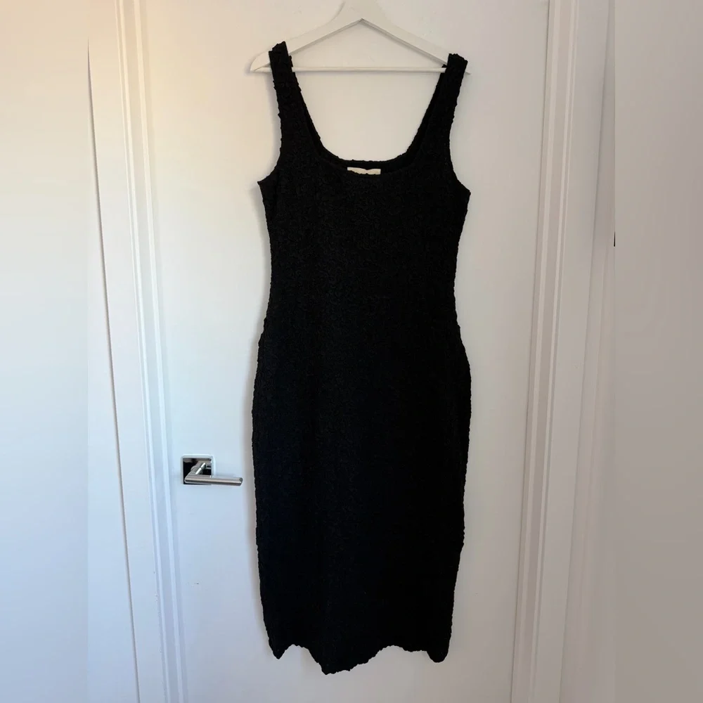 Mara Hoffman XL Sloan Popcorn Dress Black